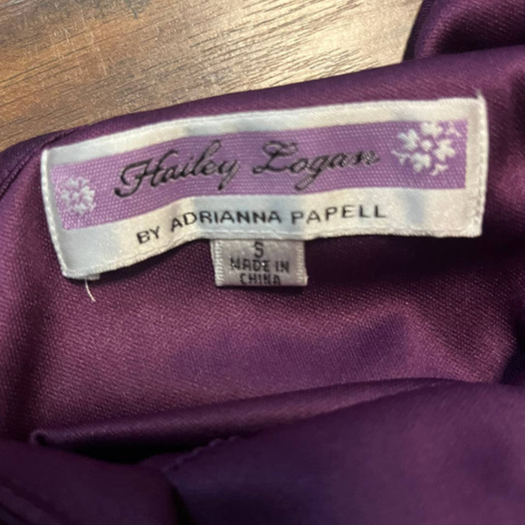 Hailey Logan by Adrianna Papell One Shoulder Purple Cocktail Dress Size Small - Picture 2 of 7
